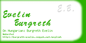 evelin burgreth business card